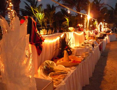 montaje de eventos- Evento Nocturno en playa